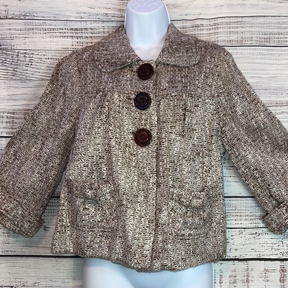 🔥 SALE Brown Peacoat style Buttoned Blazer | Size XL